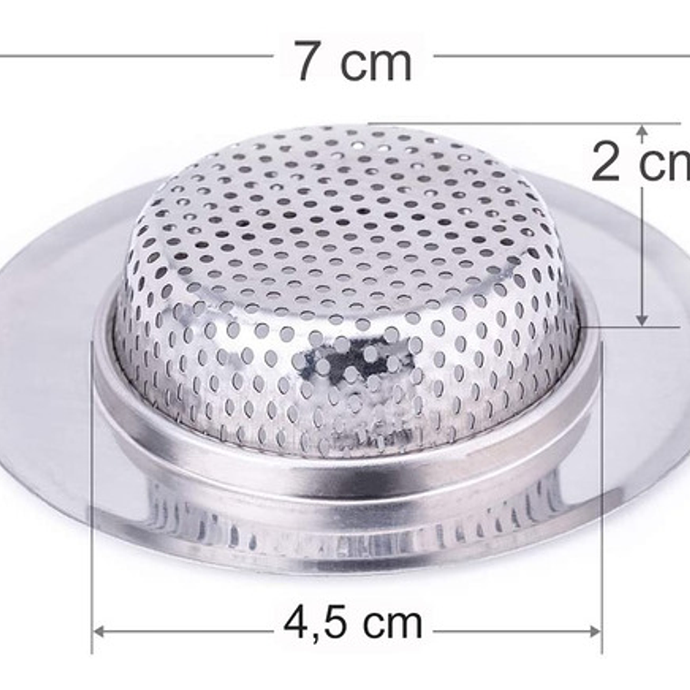 Rejilla Para Lavaplatos De 2 Pulgadas Acero Inoxidable 3