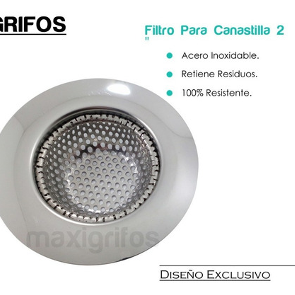 Rejilla Para Lavaplatos De 2 Pulgadas Acero Inoxidable 4