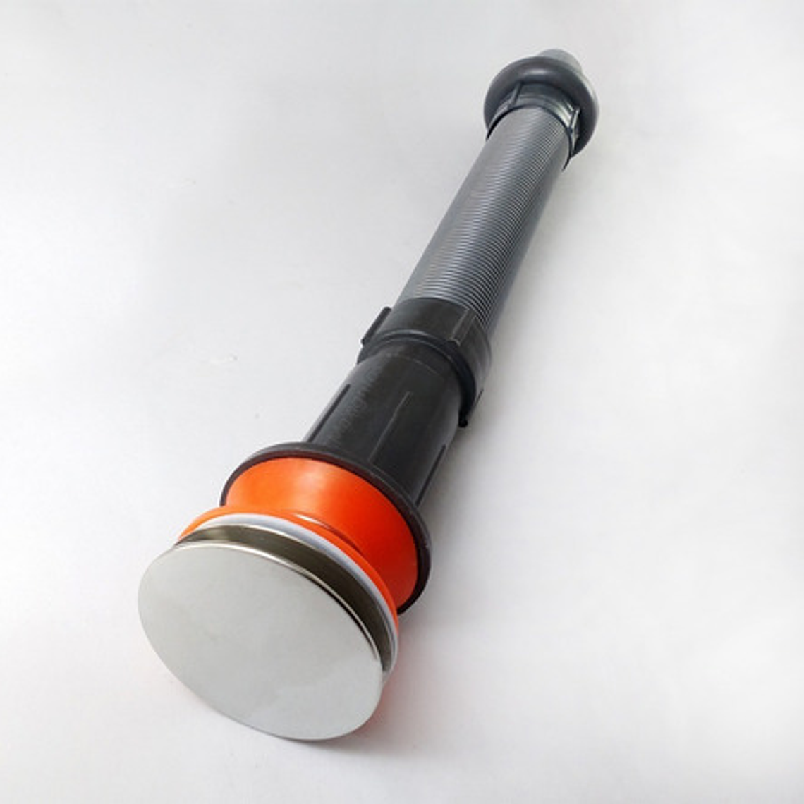 Sifón Flexible Gris Con Desagüe Push Acero Con Trampa 3