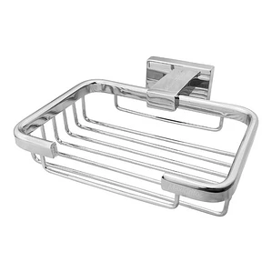 Juego Accesorios Metálicos Jabonera Y Toallero Cuadrados
