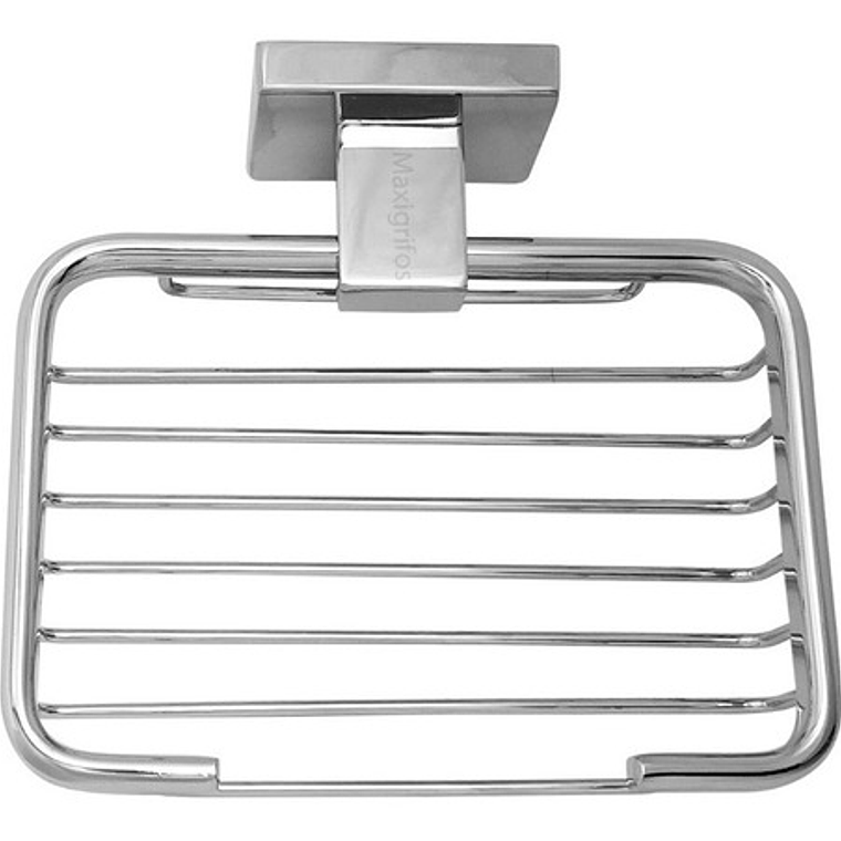 Juego Accesorios Metálicos Jabonera Y Toallero Cuadrados 4