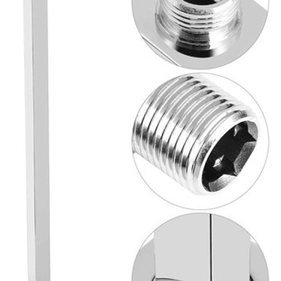 Tubo Extensión Para Ducha Cuadrado Longitud 40cm