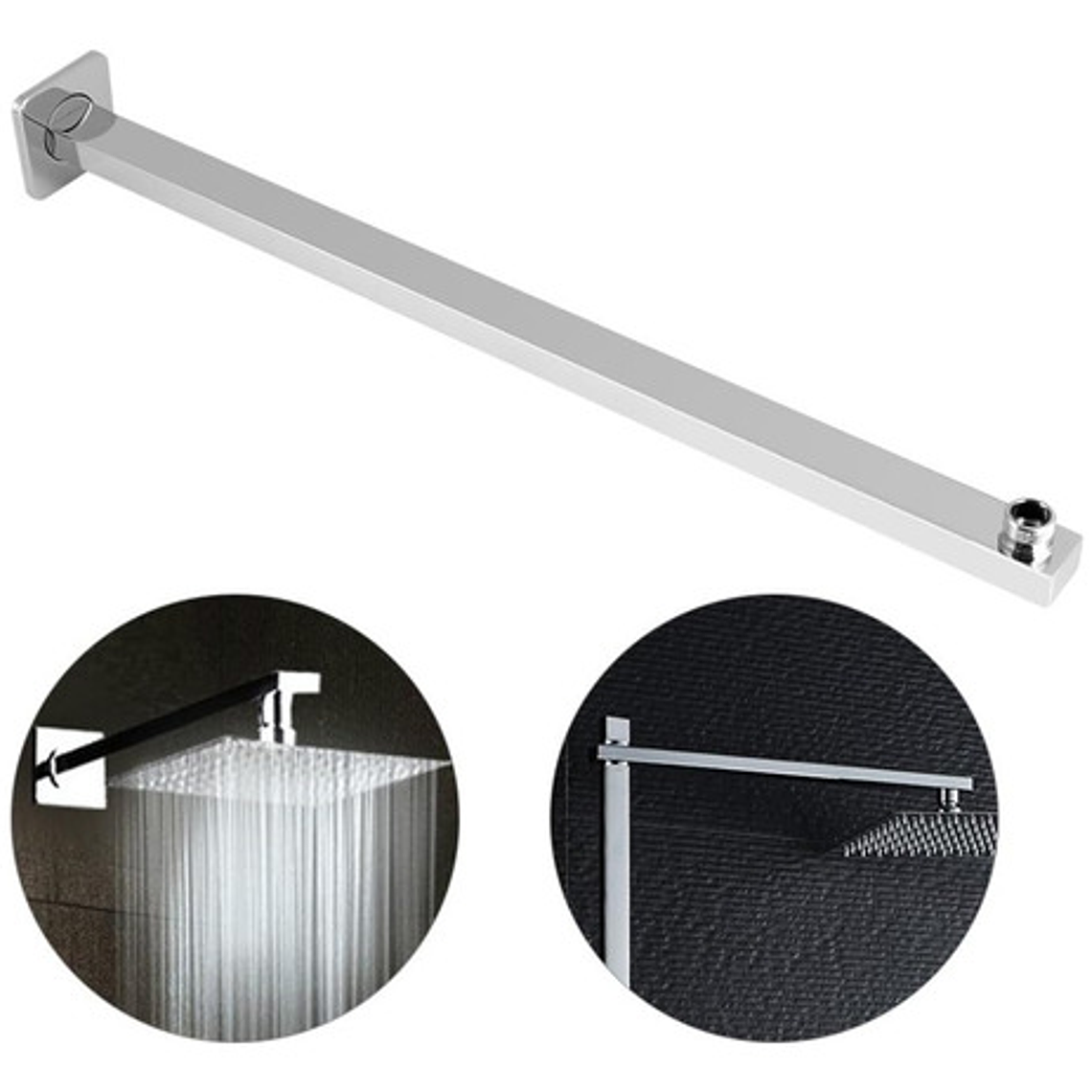 Tubo Extensión Para Ducha Cuadrado Longitud 40cm 7