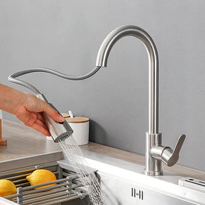 Mezclador Para Lavaplatos Extraíble En Acero Inoxidable