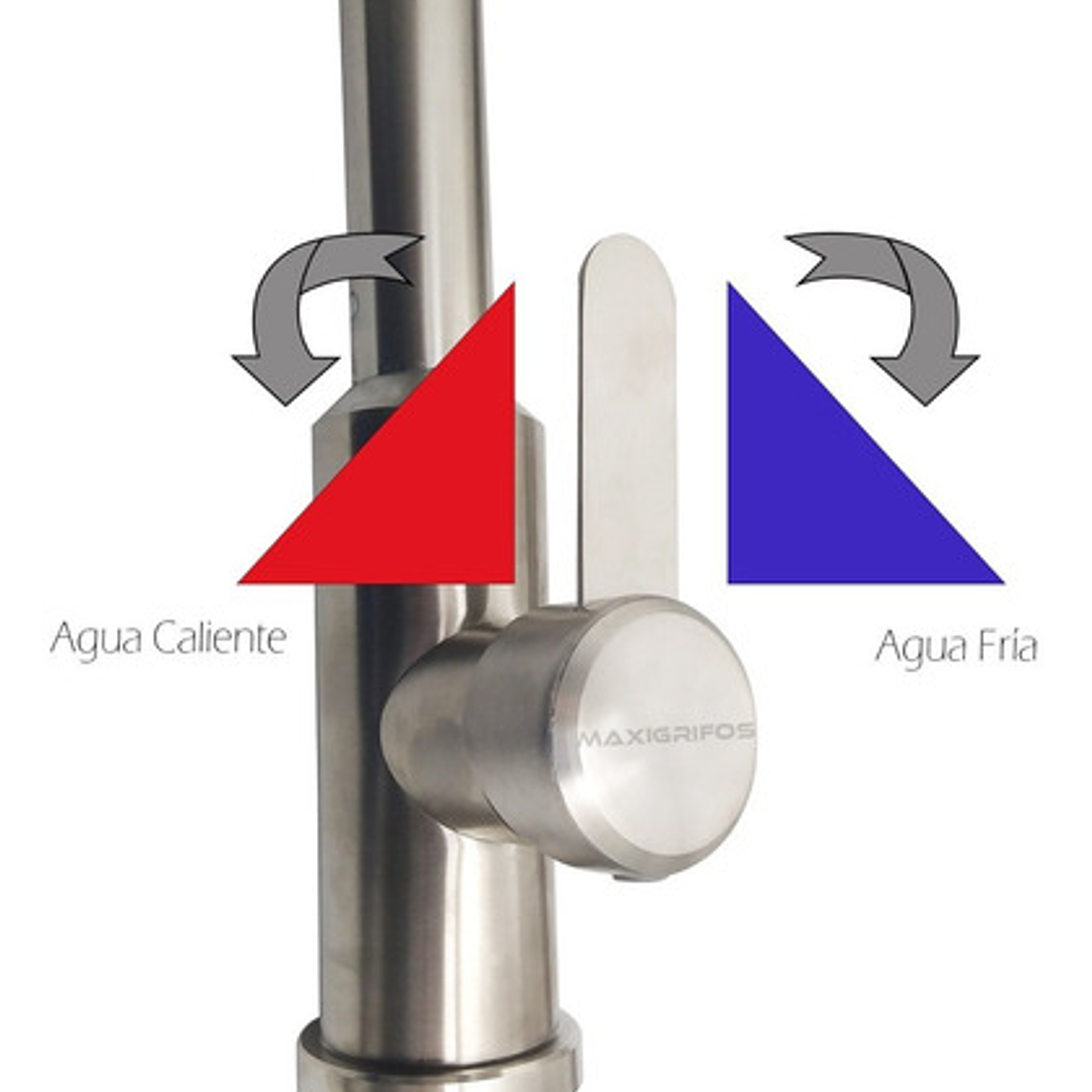 Mezclador Para Lavaplatos Extraíble En Acero Inoxidable 4