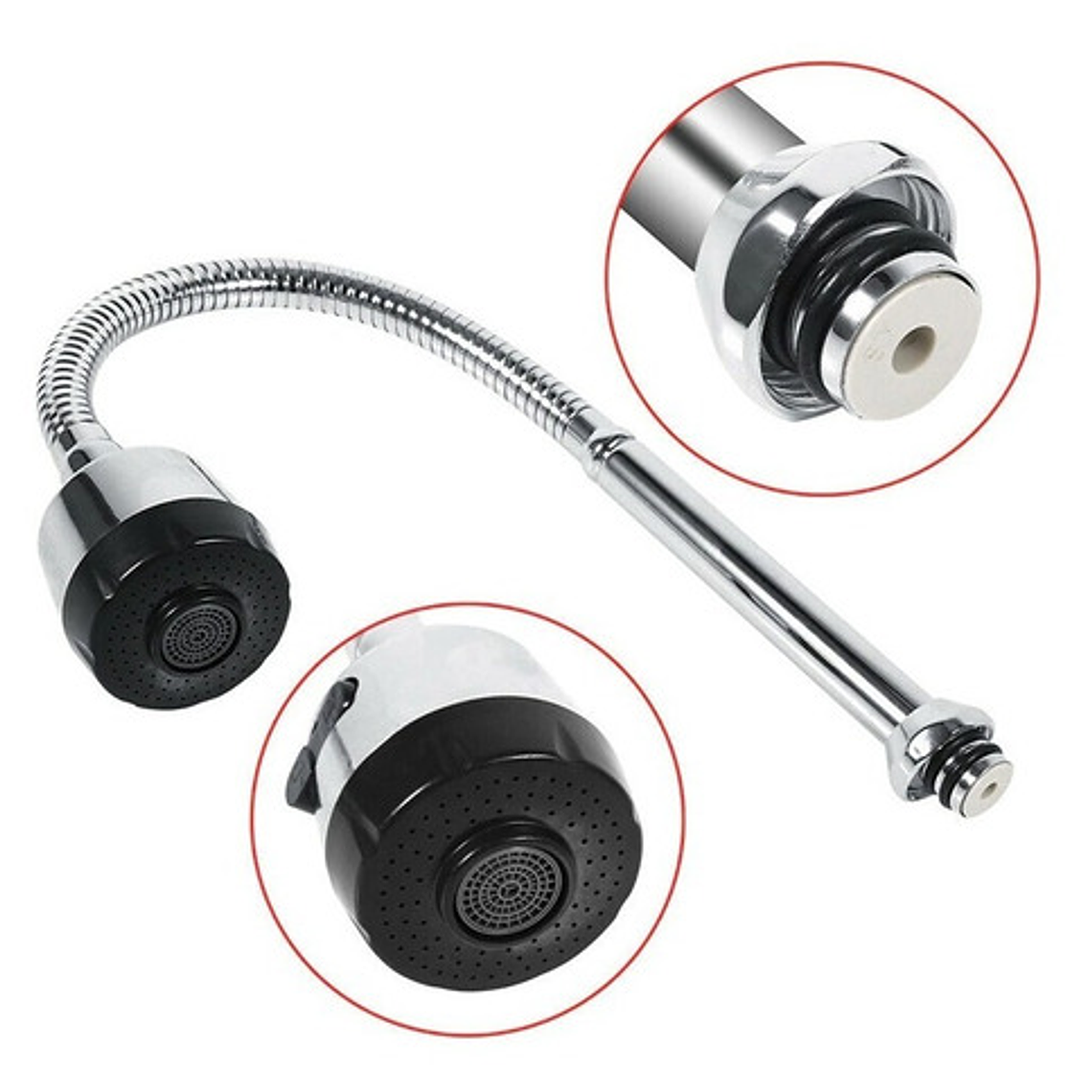 Cuello Flexible Cromado Para Grifería Lavaplatos/lavamanos 2