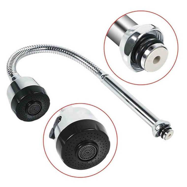 Cuello Flexible Cromado Para Grifería Lavaplatos/lavamanos 2