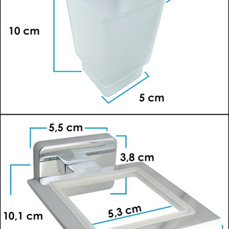 Cepillera O Porta Cepillos Cuadrada Lujo 5