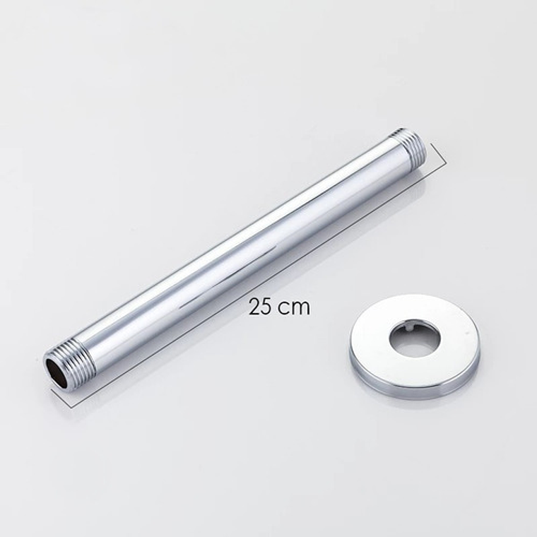 Brazo O Tubo De Techo Para Ducha 25cm Redondo Cromado 2