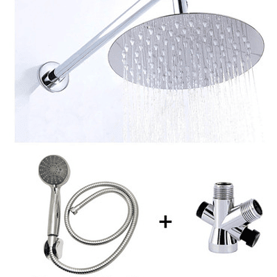 Combo X 3 Regadera Metálica 15x15, Ducha Telefono, Desviador
