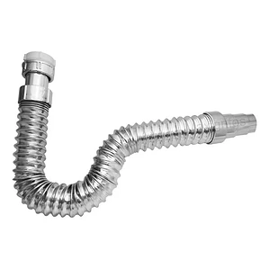 Sifón Flexible Cromado Para Lavaplatos O Lavamanos