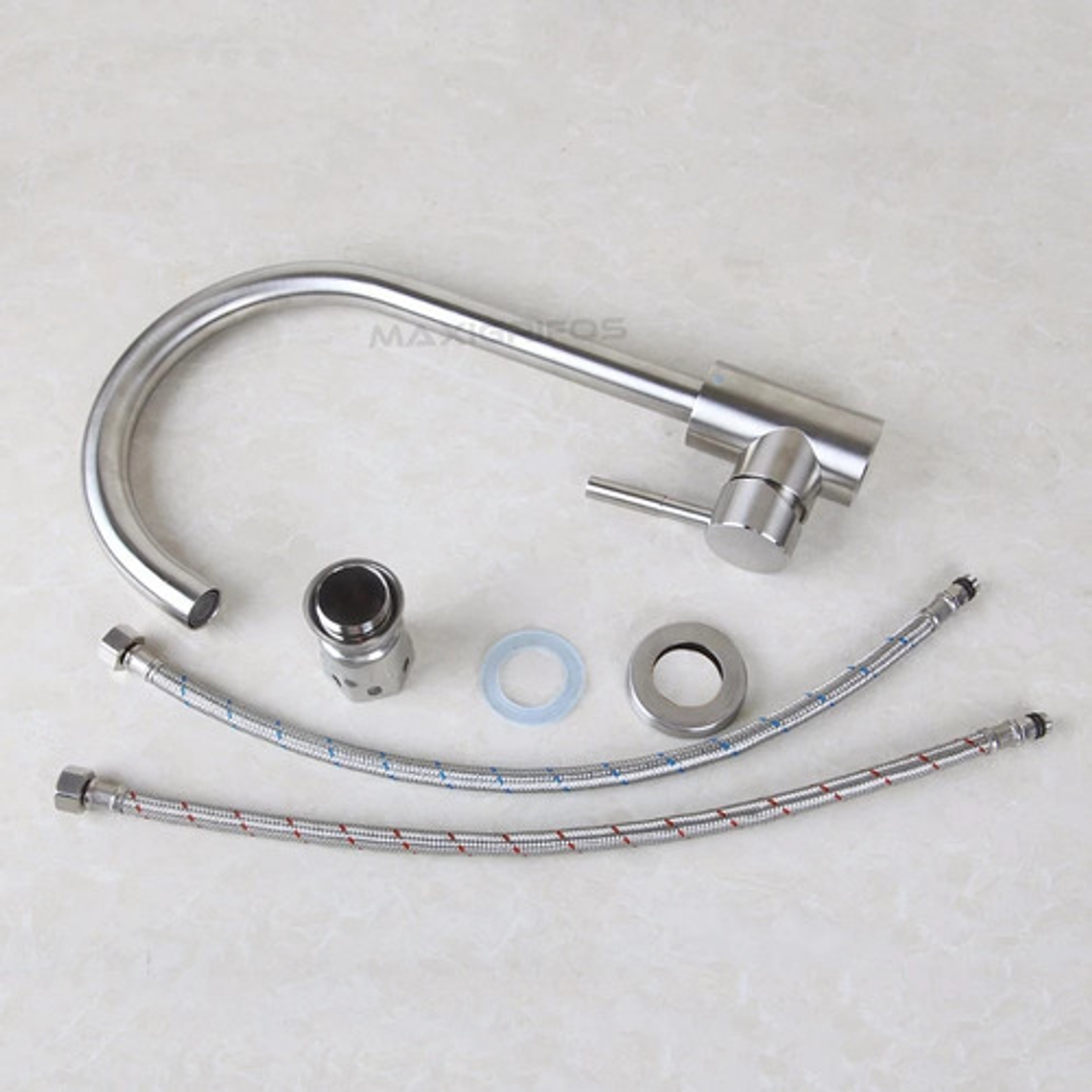 Llave Lavaplatos Monocontrol Agua Fría Y Caliente Satinada 7