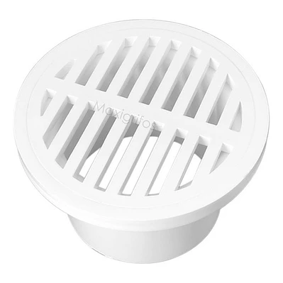 Rejilla Sifón Plástica 4x3 Blanca Con Sosco
