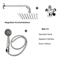 Combo X 3 Regadera Metálica 30x30, Ducha Telefono, Desviador - Miniatura 2