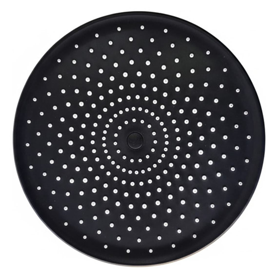 Regadera Ducha Redonda 23x23 Negro Mate Con Tubo 4