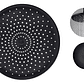 Regadera Ducha Redonda 23x23 Negro Mate Con Tubo - Miniatura 9