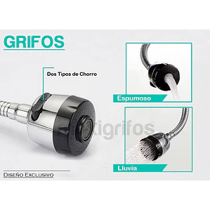 Griferia Lavaplatos Agua Fría Cuello Flexible Metálica