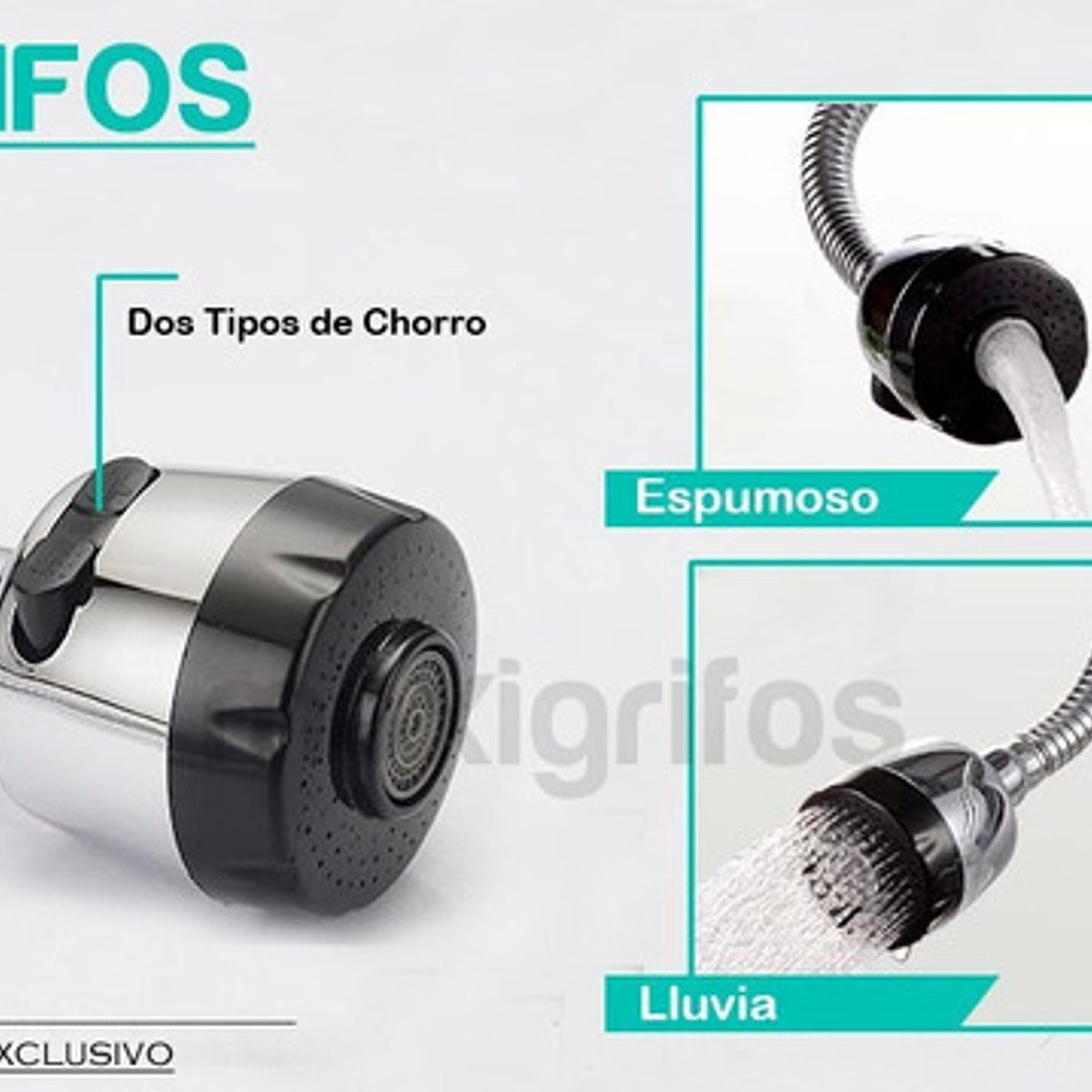 Griferia Lavaplatos Agua Fría Cuello Flexible Metálica 2