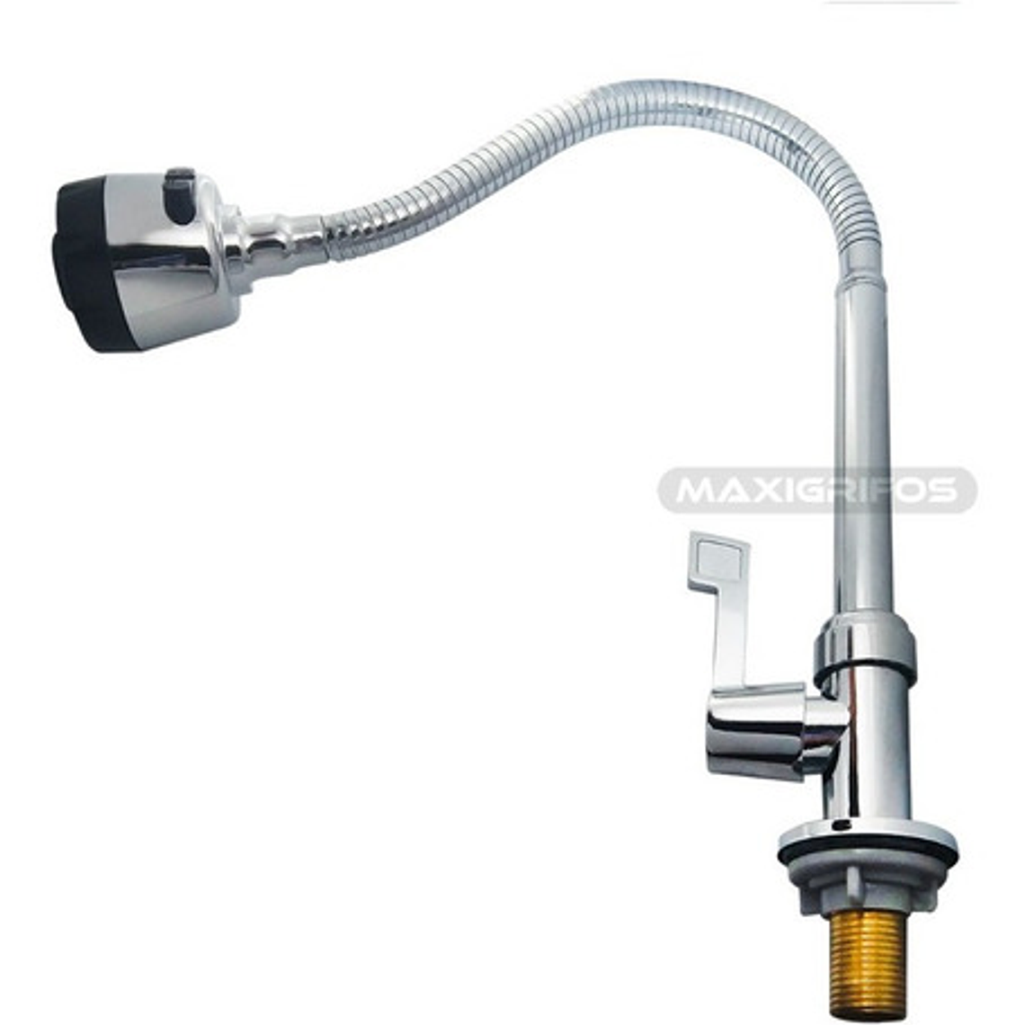 Griferia Lavaplatos Agua Fría Cuello Flexible Metálica 3
