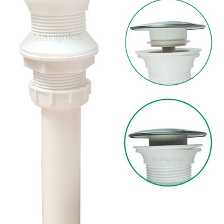 Desagüe O Sifón De Push Pvc Con Sifón Flexible Blanco 2