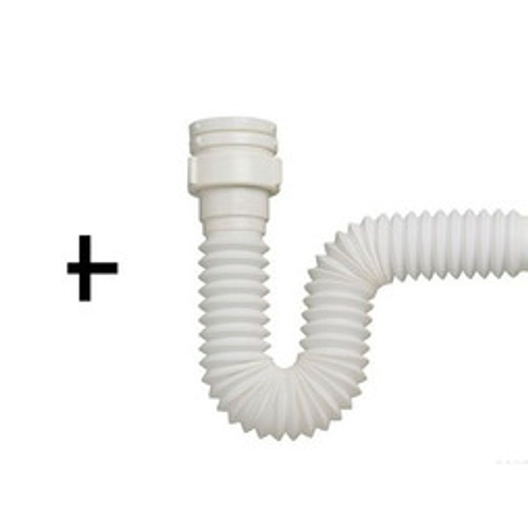 Desagüe O Sifón De Push Pvc Con Sifón Flexible Blanco 4