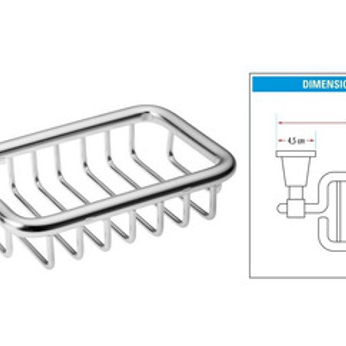 Jabonera Tipo Rejilla En Aluminio Inoxidable Color Cepillado 3