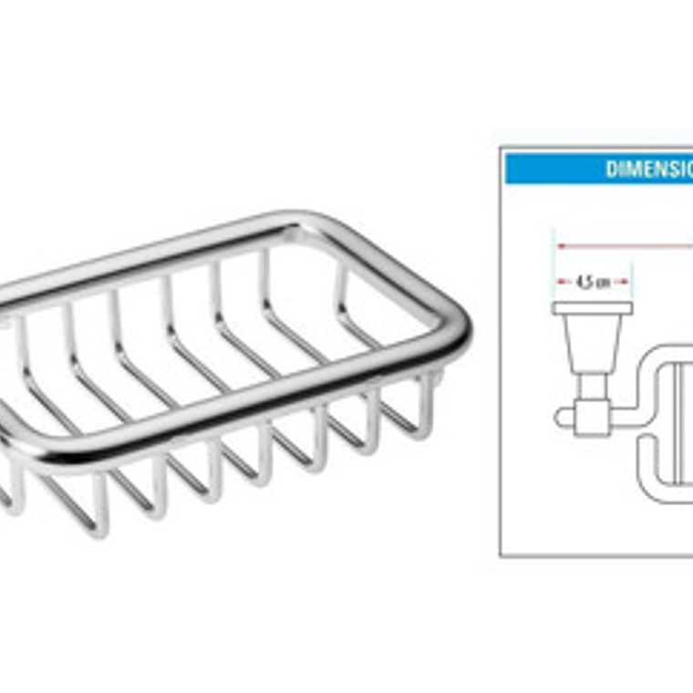 Jabonera Tipo Rejilla En Aluminio Inoxidable Color Cepillado 3