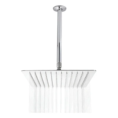 Regadera Ducha Metálica 30x30  Incluye Tubo De Techo