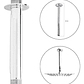 Regadera Ducha Metálica 30x30  Incluye Tubo De Techo - Miniatura 2