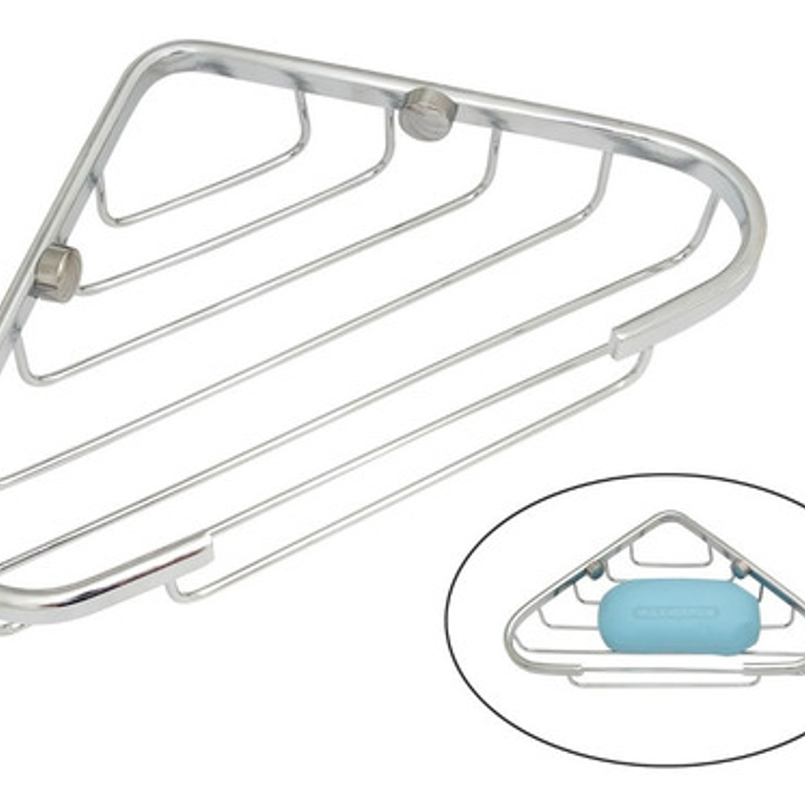 Jabonera O Canastilla Metálica Esquinera Ducha Moderna  1