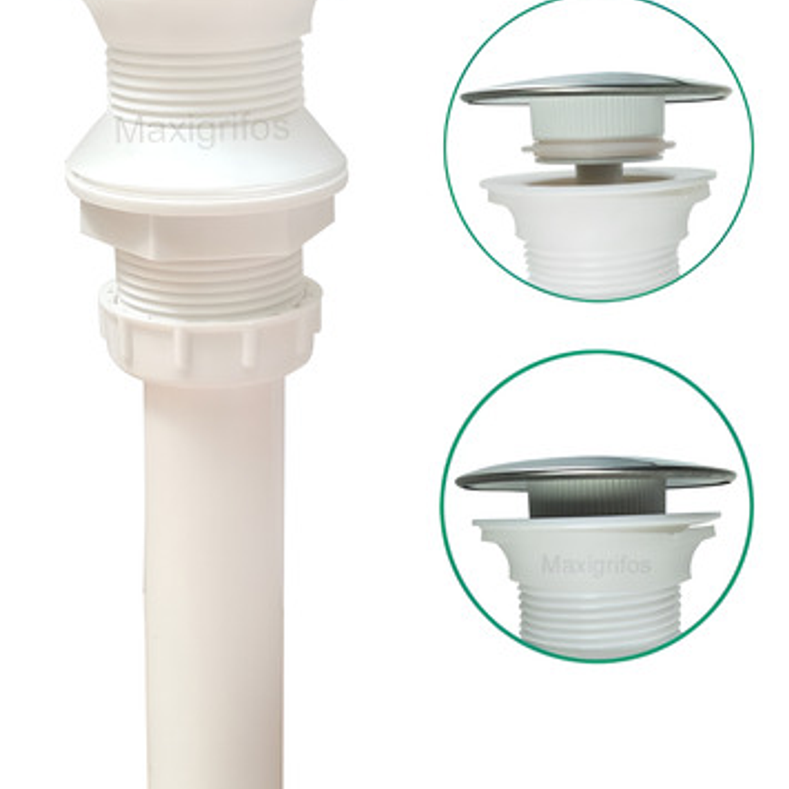 Desagüe O Sifon De Push  Para Lavamanos -standar Pvc 1