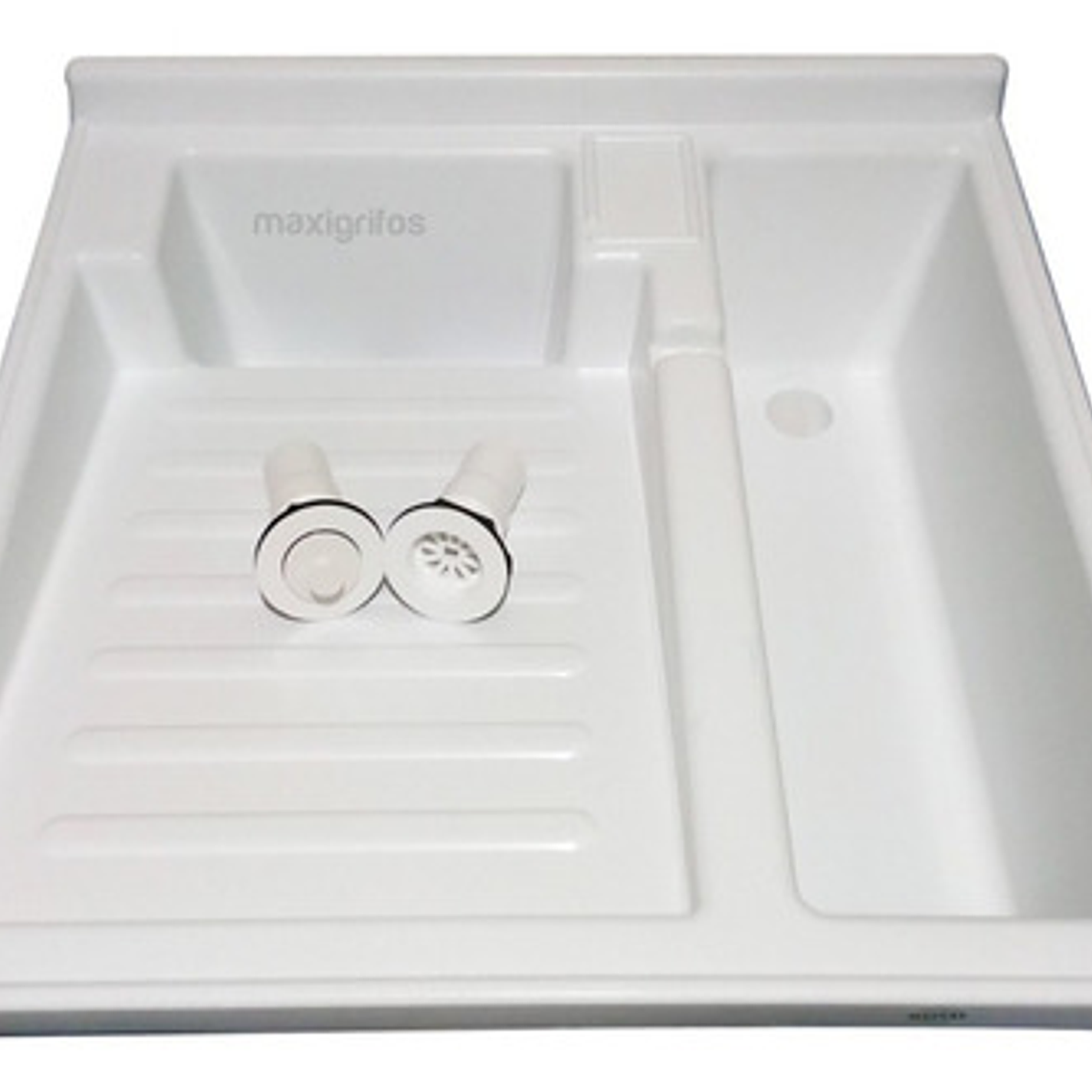 Lavadero Plástico 60x60, Tanque+válvulas De Pozuelo+desagüe 5