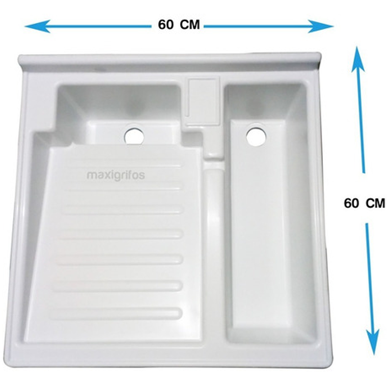 Lavadero Plástico 60x60, Tanque+válvulas De Pozuelo+desagüe 7