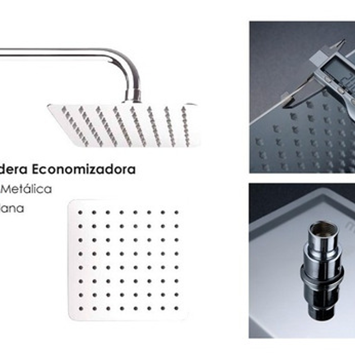Regadera Metálica 25x25+mezclador Ducha+desviador+teleducha 4