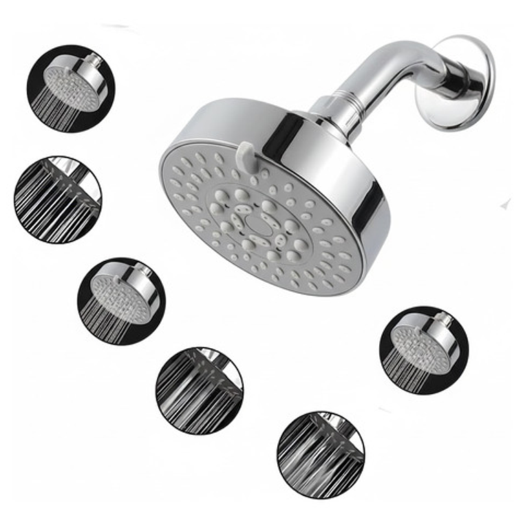 Regadera Ducha Plástica 4 Funciones De Lujo Incluye Tubo  1