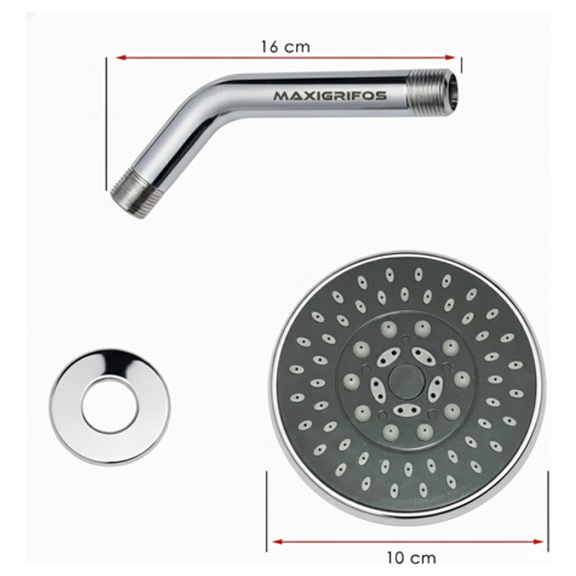 Regadera Ducha Plástica 4 Funciones De Lujo Incluye Tubo  4