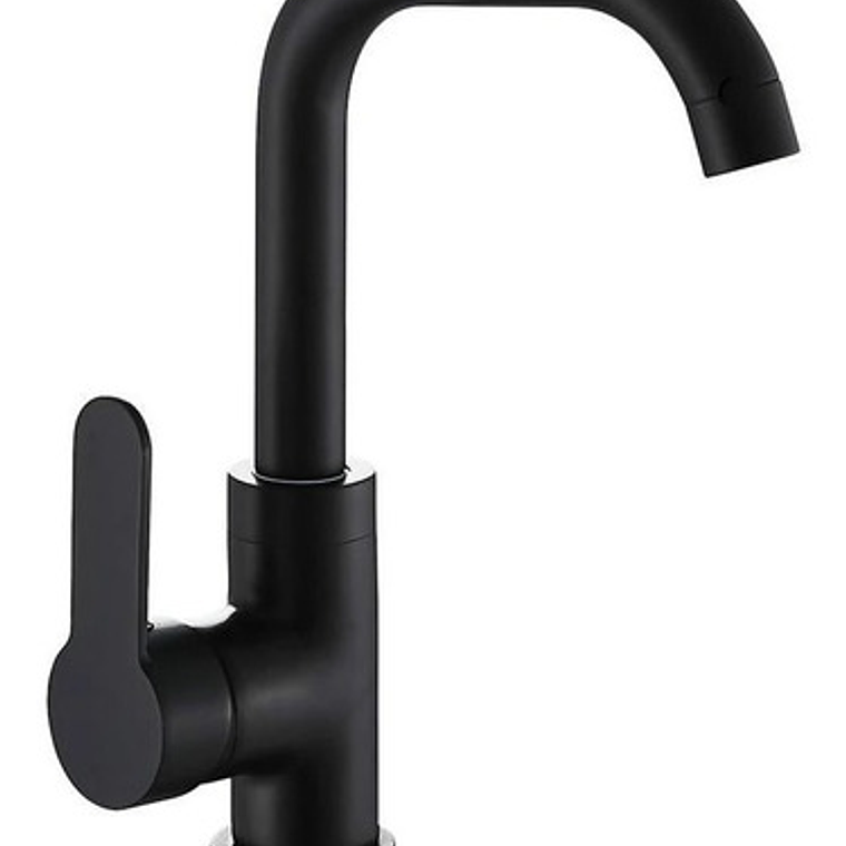 Grifo Llave Mezclador Lavamanos Monomando Negro 6