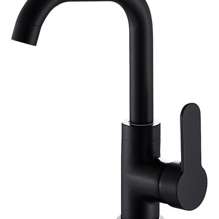 Grifo Llave Mezclador Lavamanos Monomando Negro 10