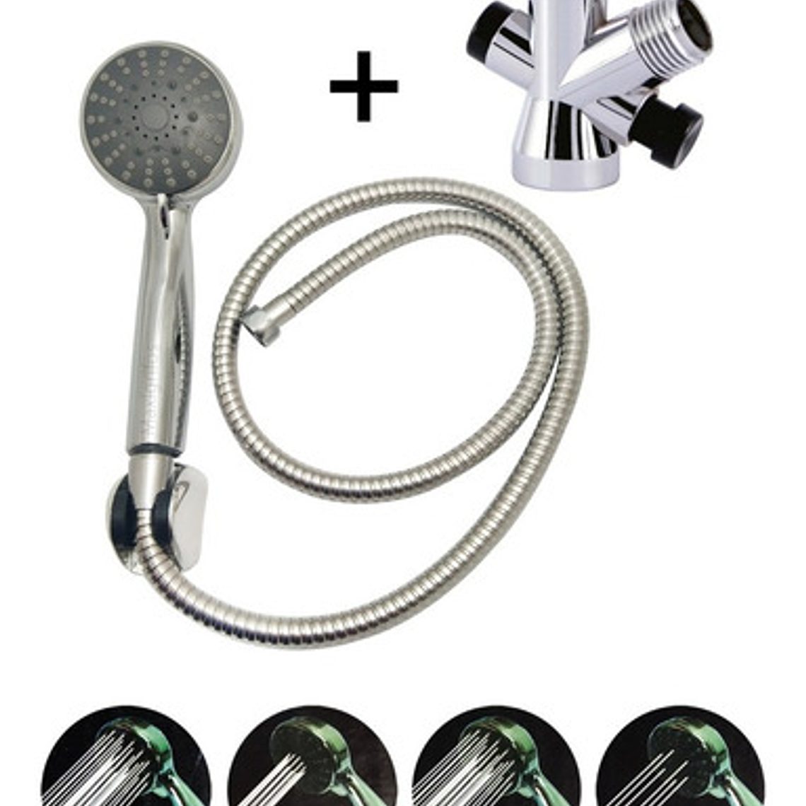 Regadera Metálica 20x20+mezclador Ducha+desviador+teleducha 4