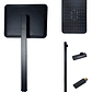 Regadera Ducha Rectangular Negro Mate Incluye Tubo Cuadrado - Miniatura 1