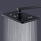 Regadera Ducha Rectangular Negro Mate Incluye Tubo Cuadrado - Miniatura 4