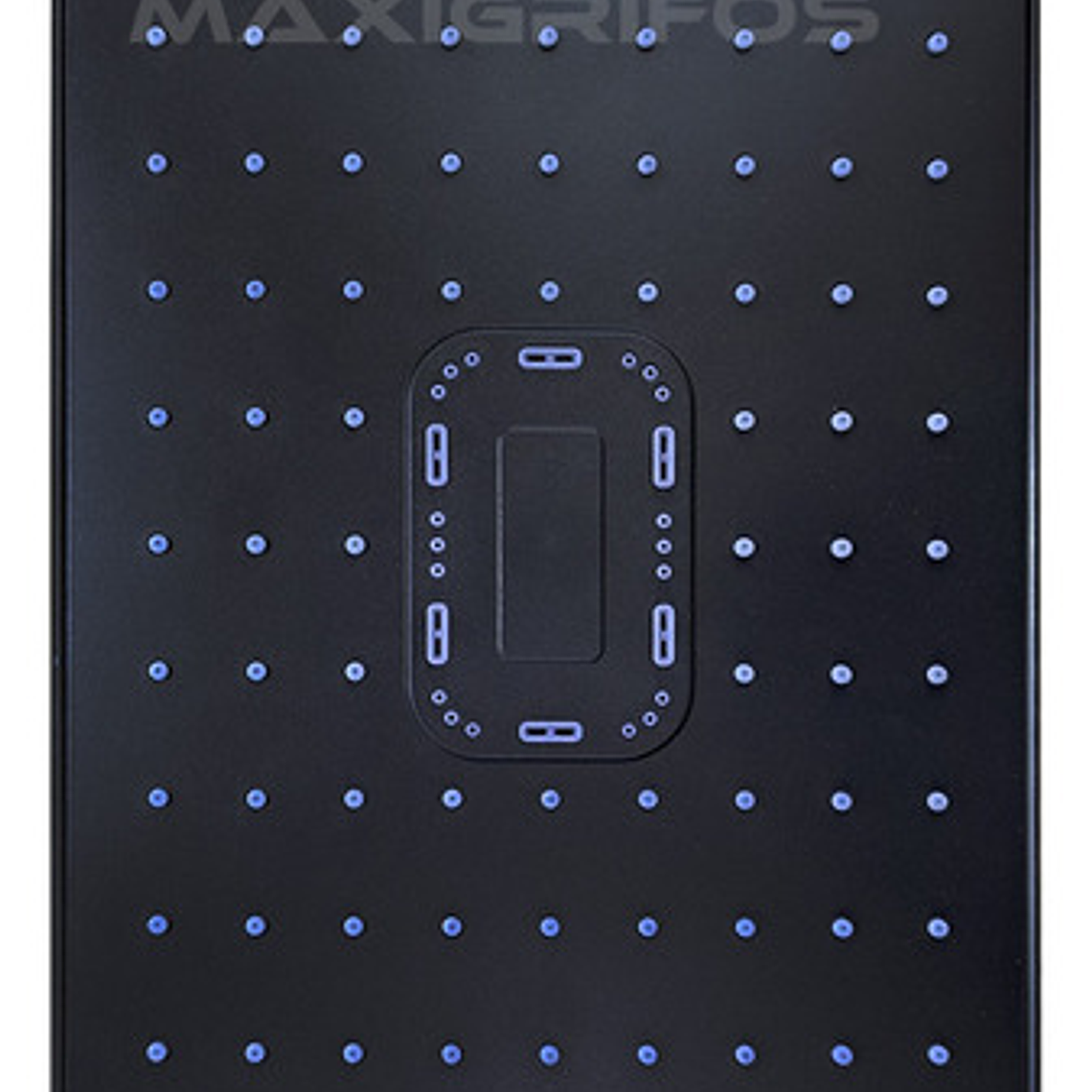 Regadera Ducha Rectangular Negro Mate Incluye Tubo Cuadrado 5