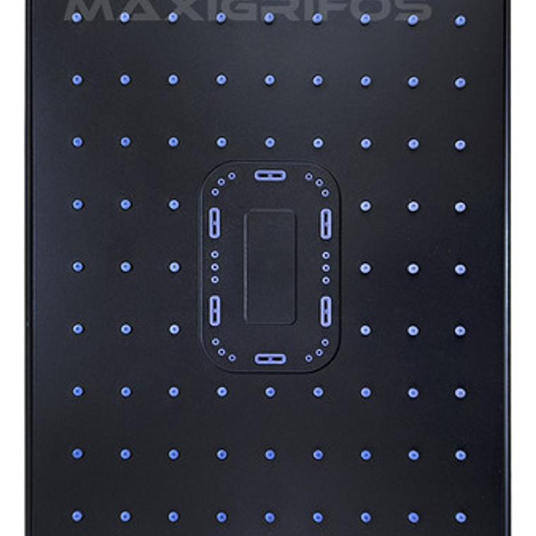 Regadera Ducha Rectangular Negro Mate Incluye Tubo Cuadrado 5