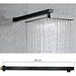 Regadera Ducha Rectangular Negro Mate Incluye Tubo Cuadrado - Miniatura 7
