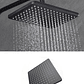 Regadera Ducha Rectangular Negro Mate Incluye Tubo Cuadrado - Miniatura 8