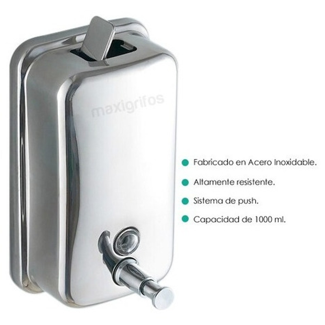 Dispensador De Jabón Líquido Acero Inox. 800 Ml 2