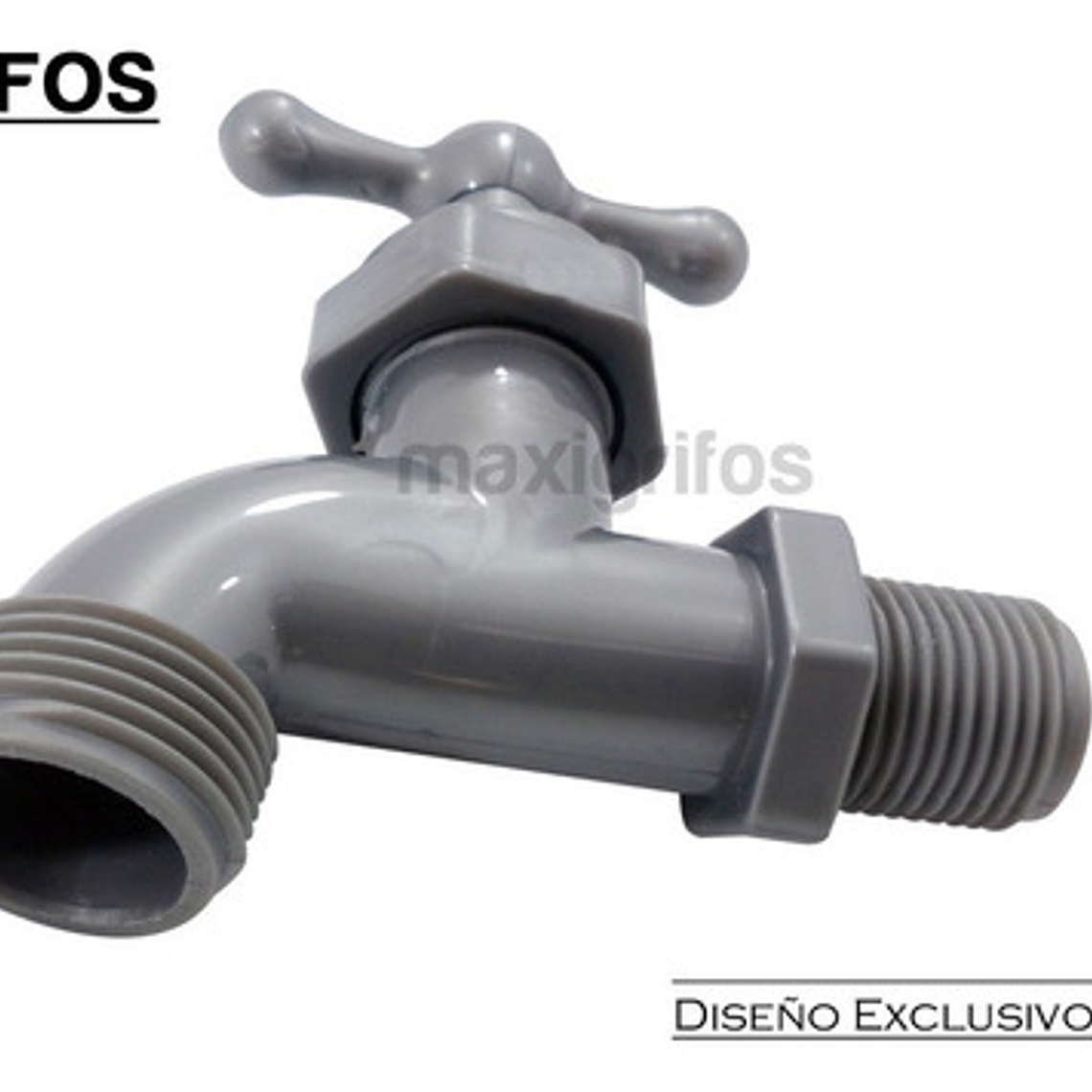 Llave Jardín O Lavadero Maxigrifos Plástica Gris 2