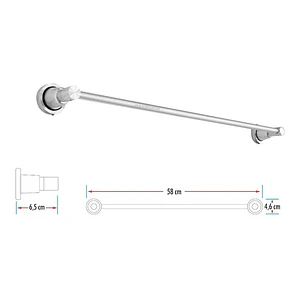 Toallero Barra De 28 Cm En Aluminio Boccherini
