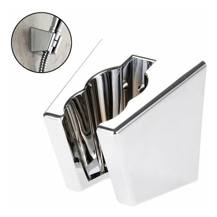 Soporte Para Teleducha Cromado Con Chazos De Instalación 3