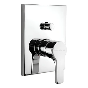 Mezcladora De Baño Boccherini Fd6117 Monocomando Cuadrado Cromado Plateado